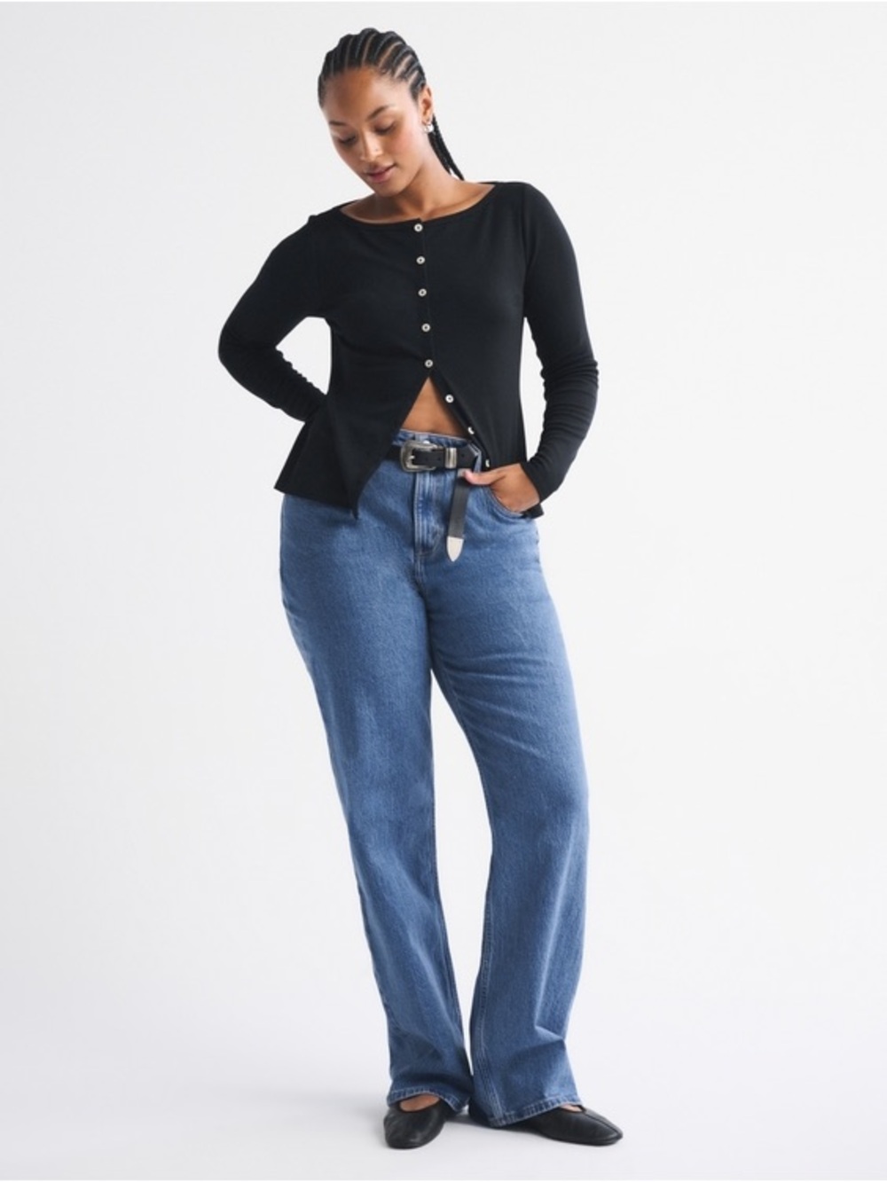 Abercrombie & Fitch Women's Curve Love 90’s Relaxed Jean High Rise 34/18R